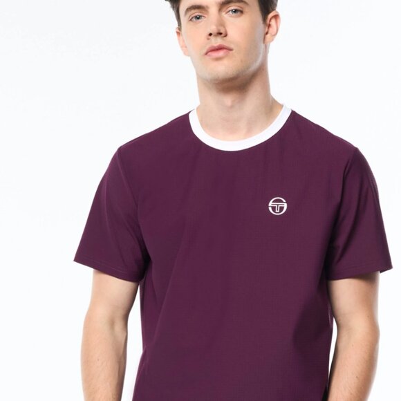 Sergio Tacchini Grata Active T-Shirt- Potent Purple Size Medium - Picture 2 of 9